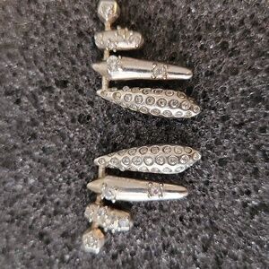 Kendra Scott Stud Earrings in Silver with Clear Stones.